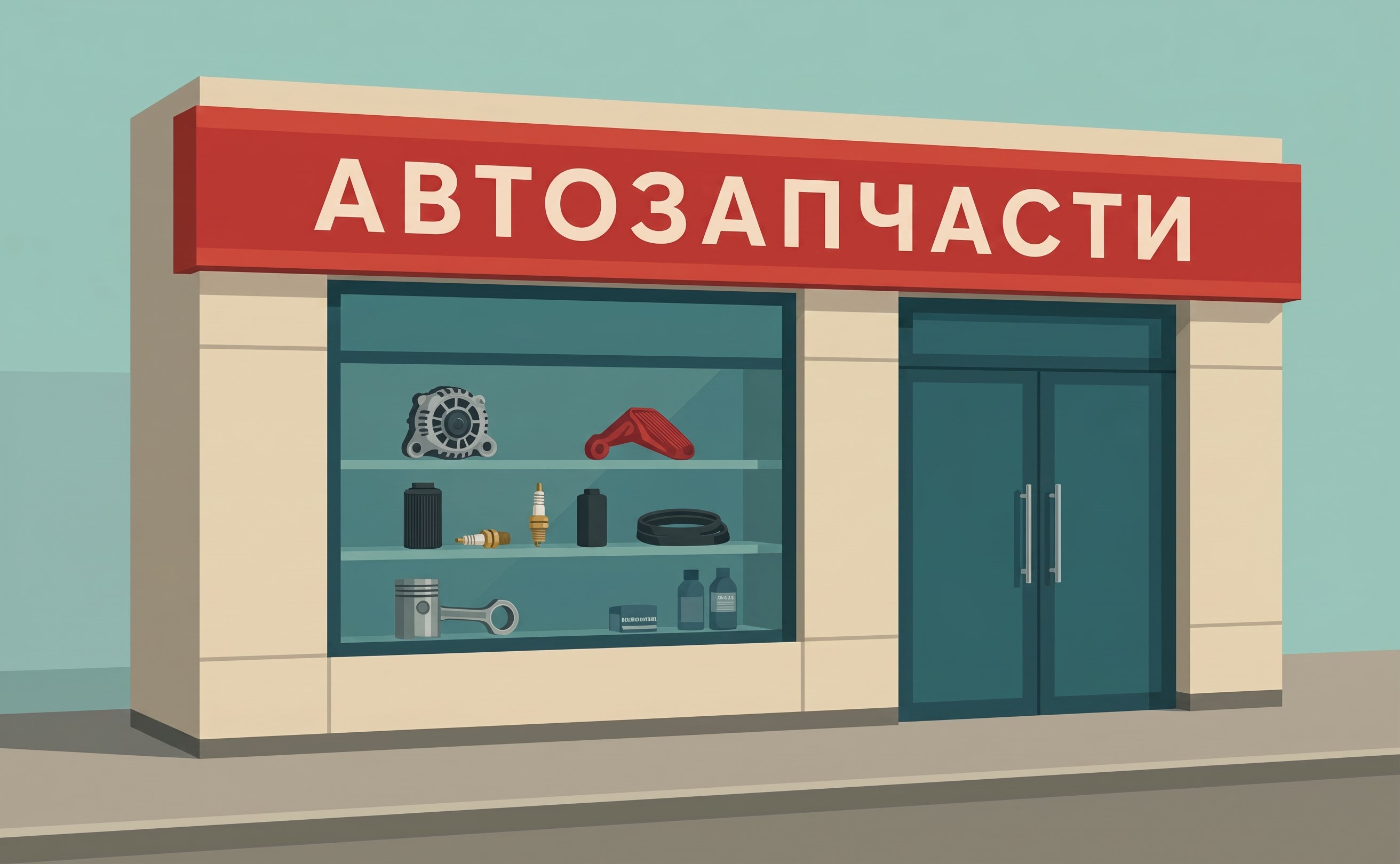 Сеть магазинов запчастей — регион, 3 точки