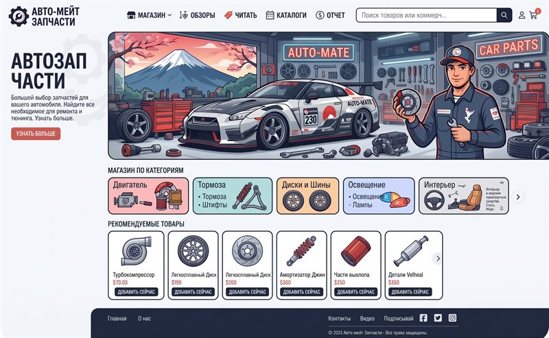 🛒 Интернет-магазин автозапчастей