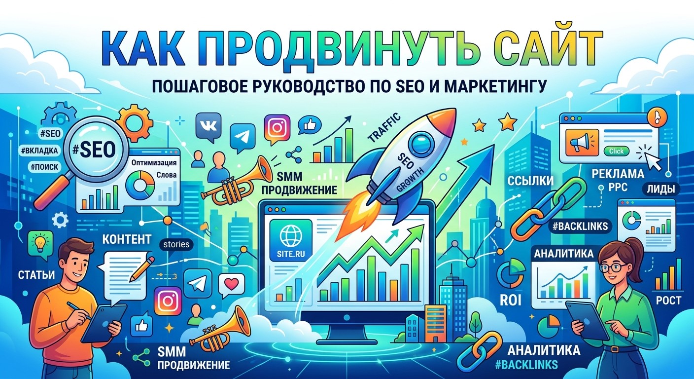 Как продвинуть сайт: пошаговое руководство по SEO и маркетингу