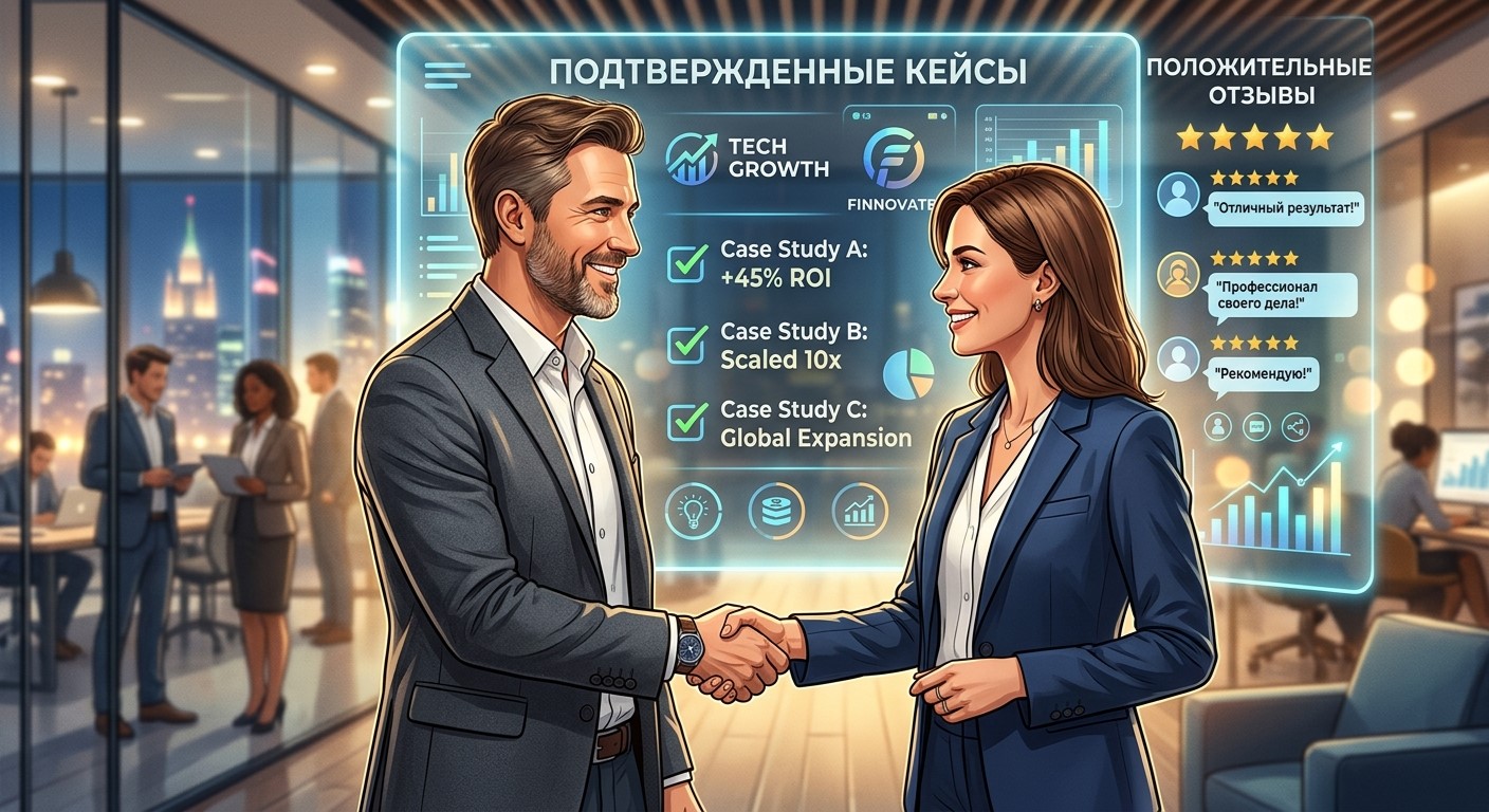 Подтверждённые кейсы и отзывы при выборе подрядчика