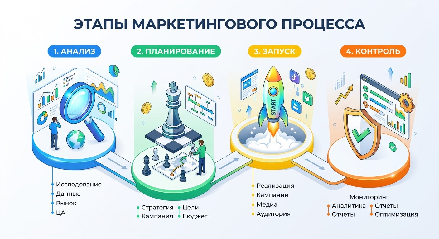 Схема этапов разработки маркетинговой стратегии