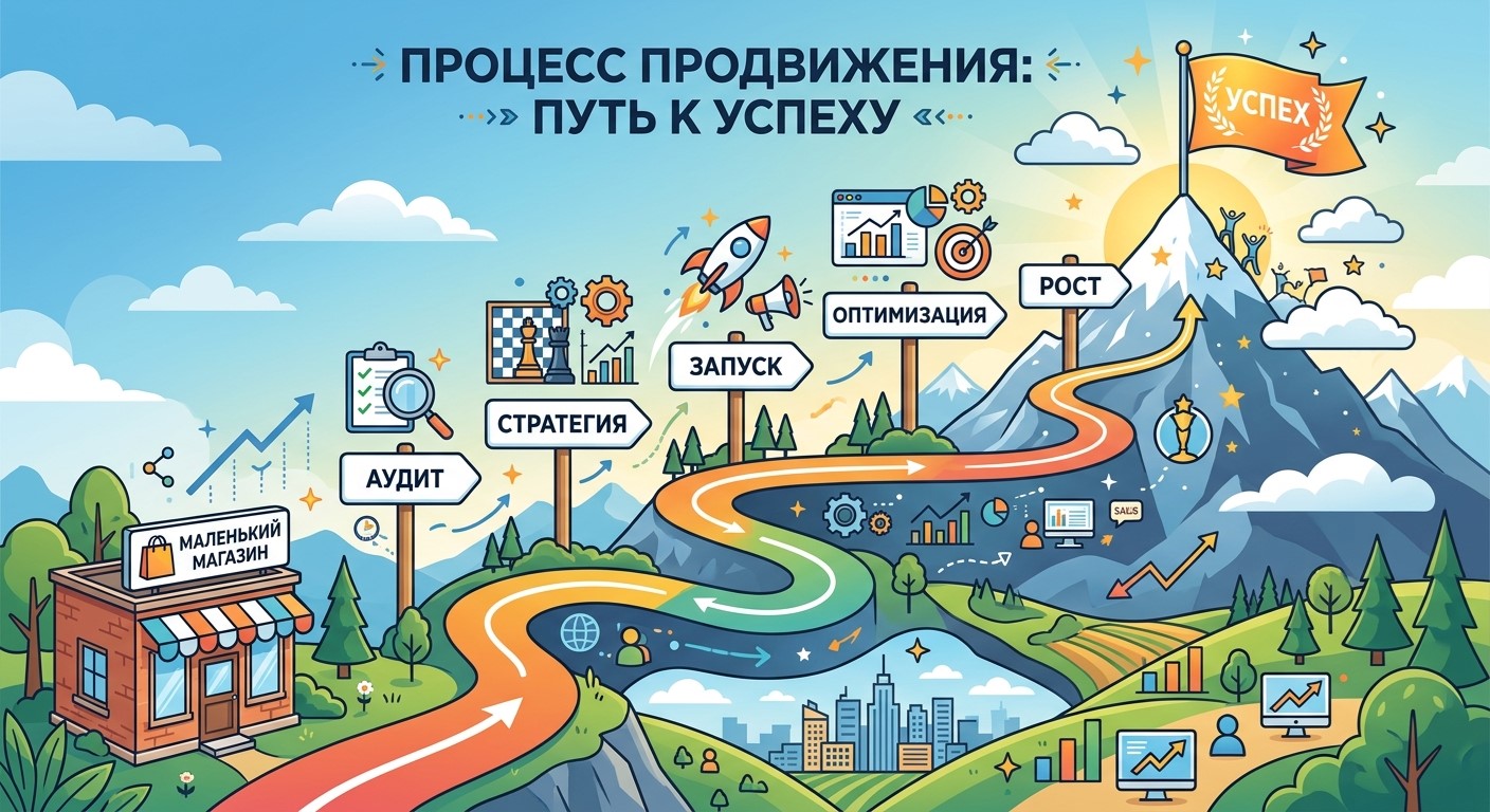 Процесс продвижения к успеху