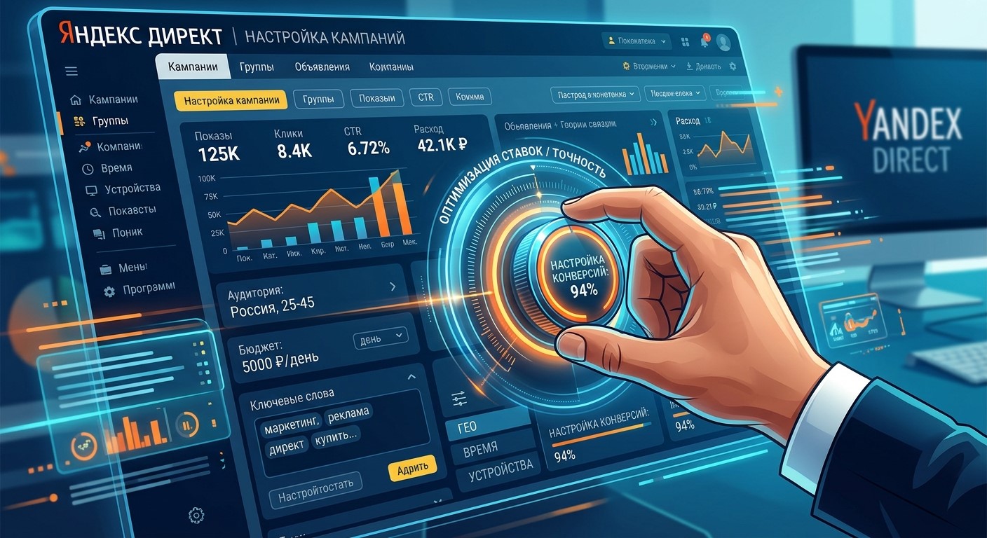 Профессиональная настройка и ведение Яндекс Директ