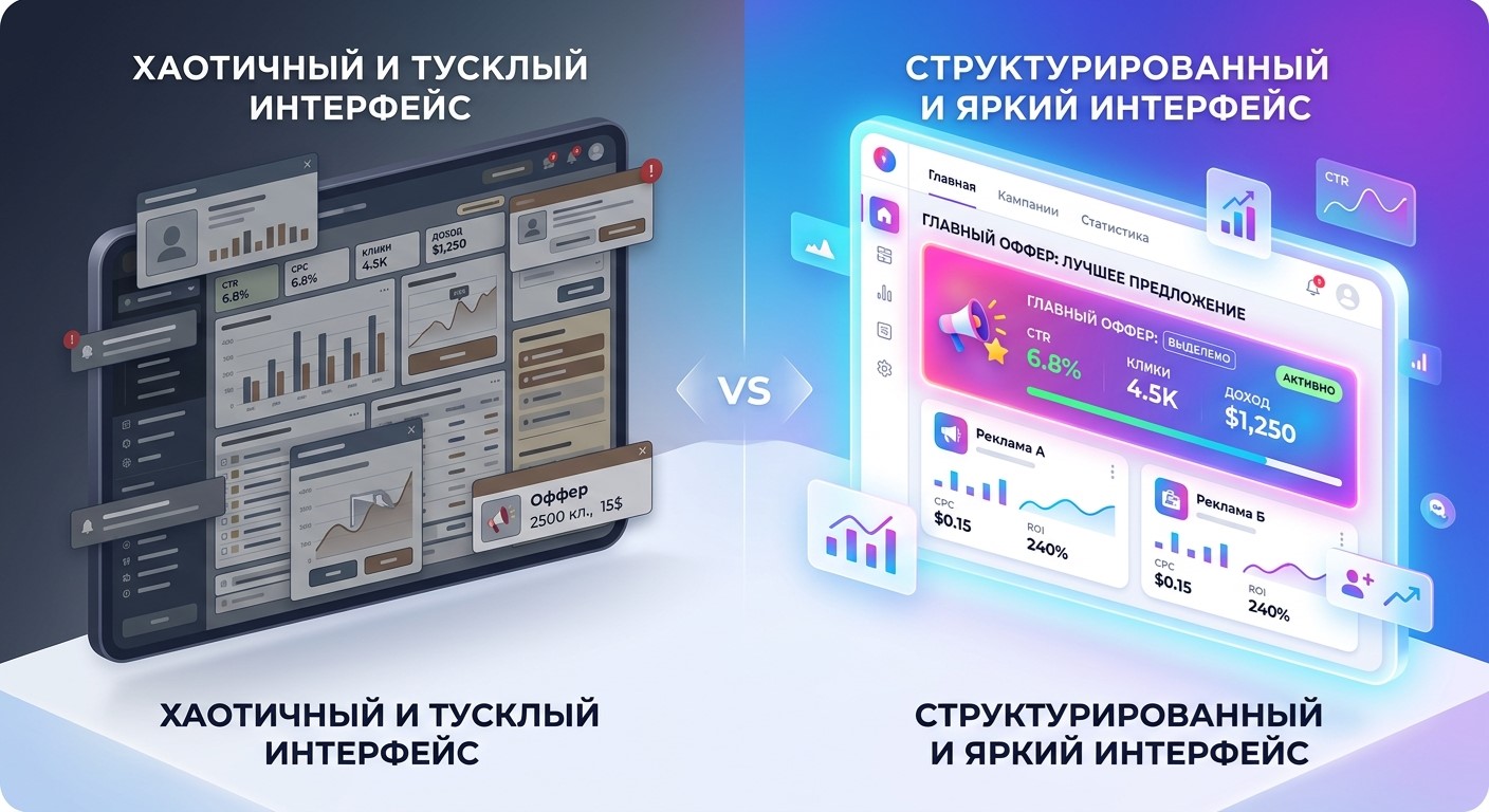 разница плохого и хорошего интерфейса аналитики