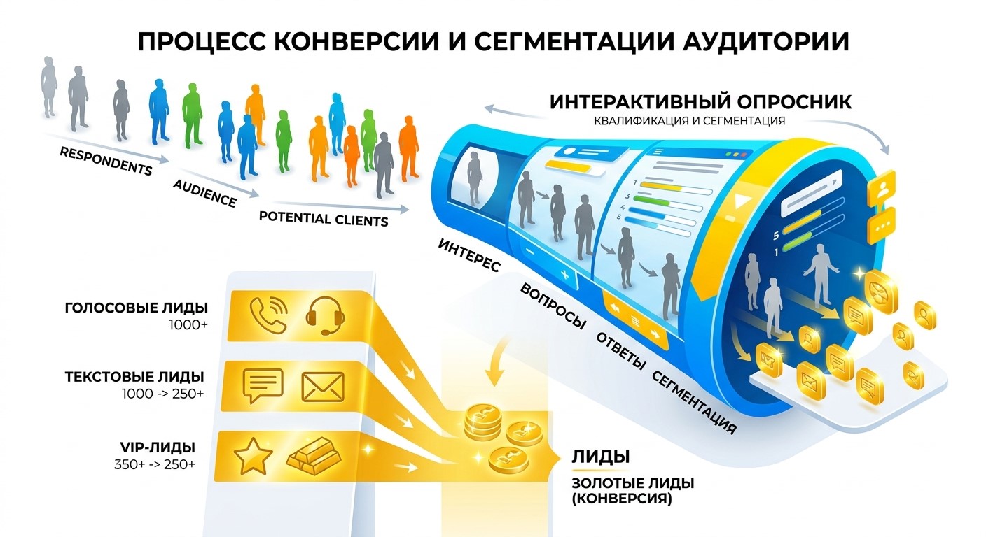 Процесс конверсии регионального трафика через квиз-форму