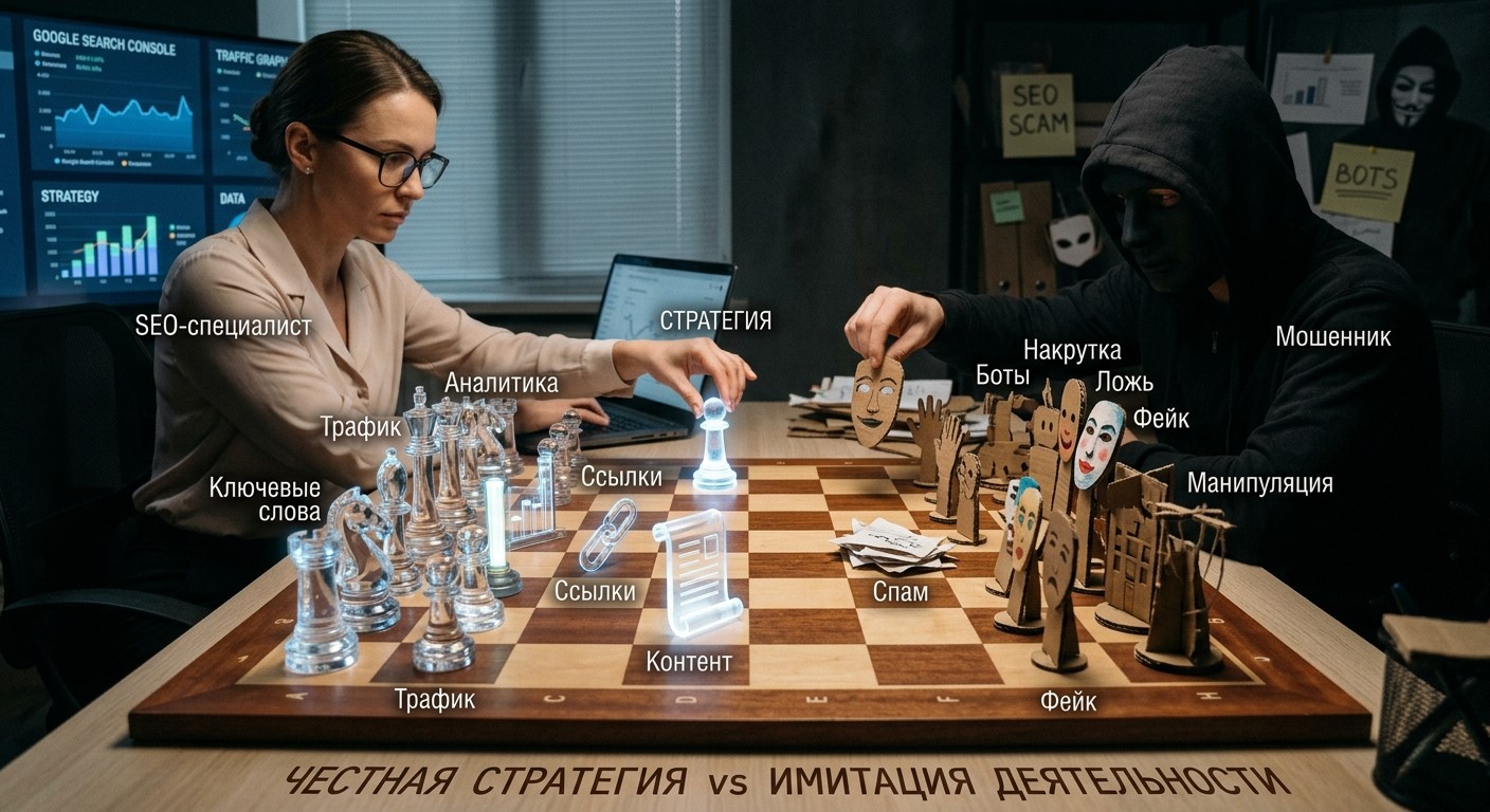 Признаки типовой схемы SEO-скама