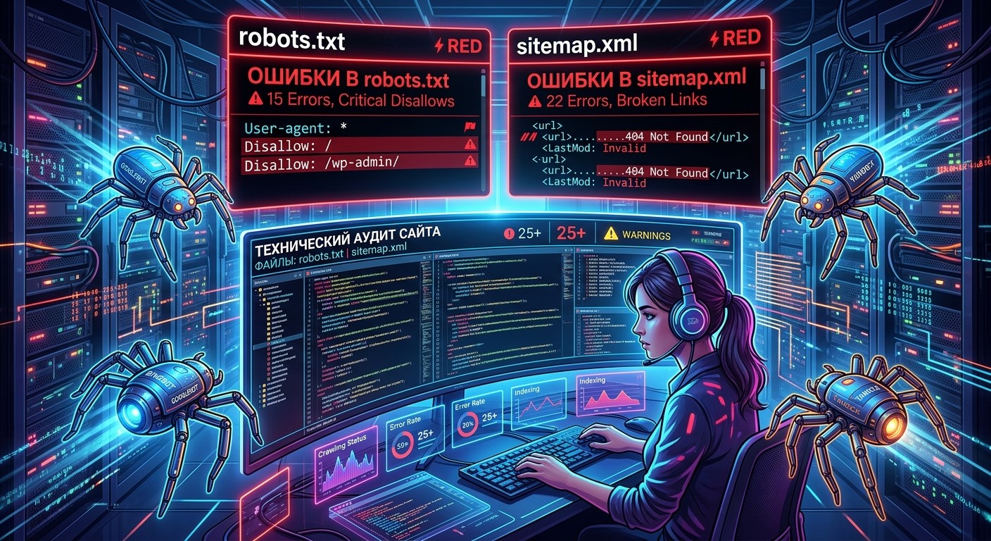 Проверка robots.txt и sitemap.xml при падении трафика